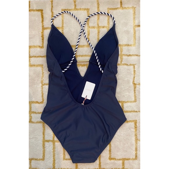 NWT navy deep V Ted Baker nautical rope swimsuit - Picture 5 of 8